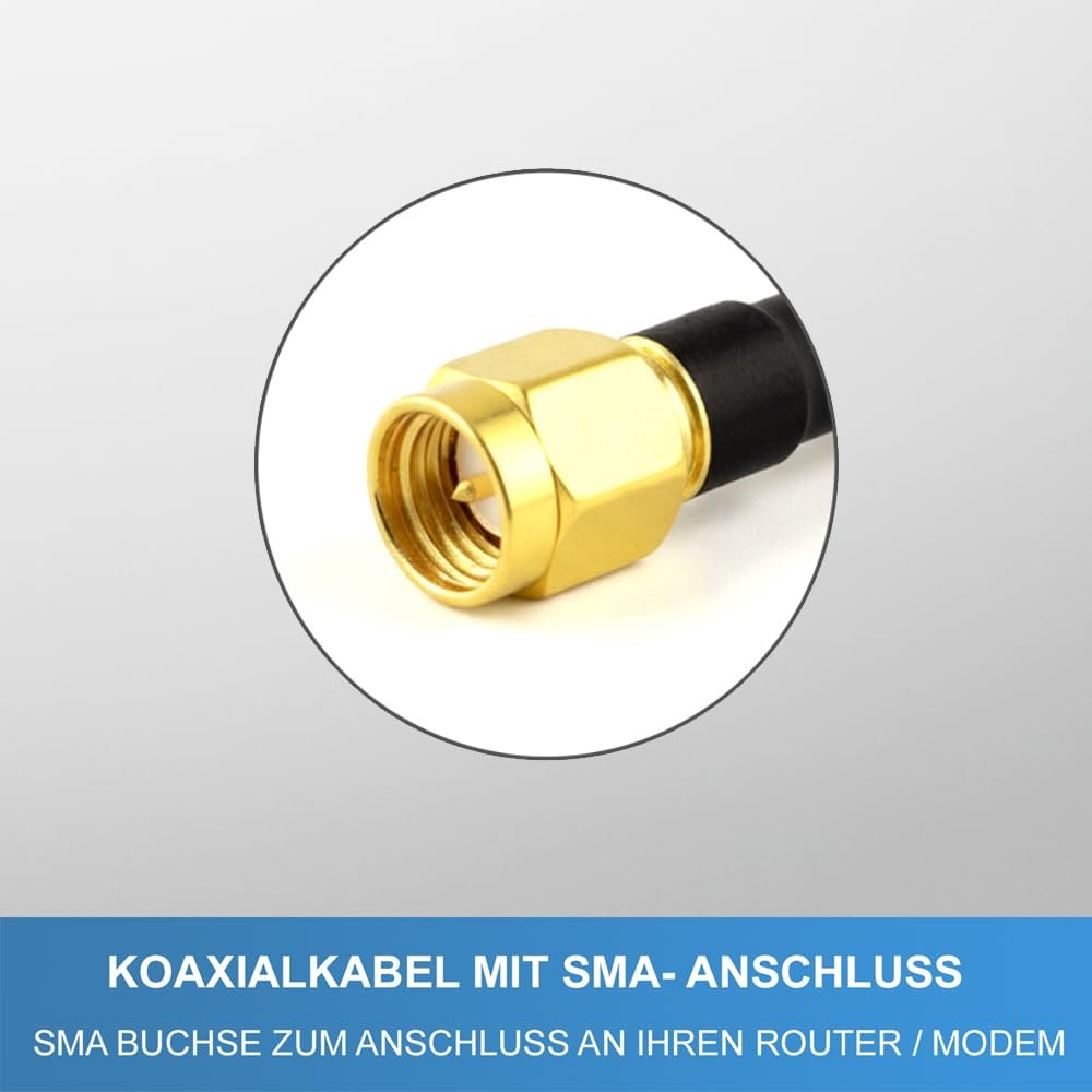 5G LTE MIMO Antenne 2x9dBi Außenantenne 690-3800MHz SMA Wetterfest Outdoor für 4G 5G Router