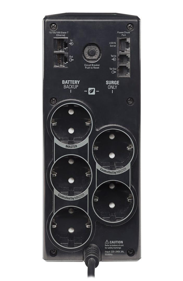APC Back-UPS PRO BR900G-GR USV 900 VA mit 5 Schuko-Ausgängen und LCD-Display