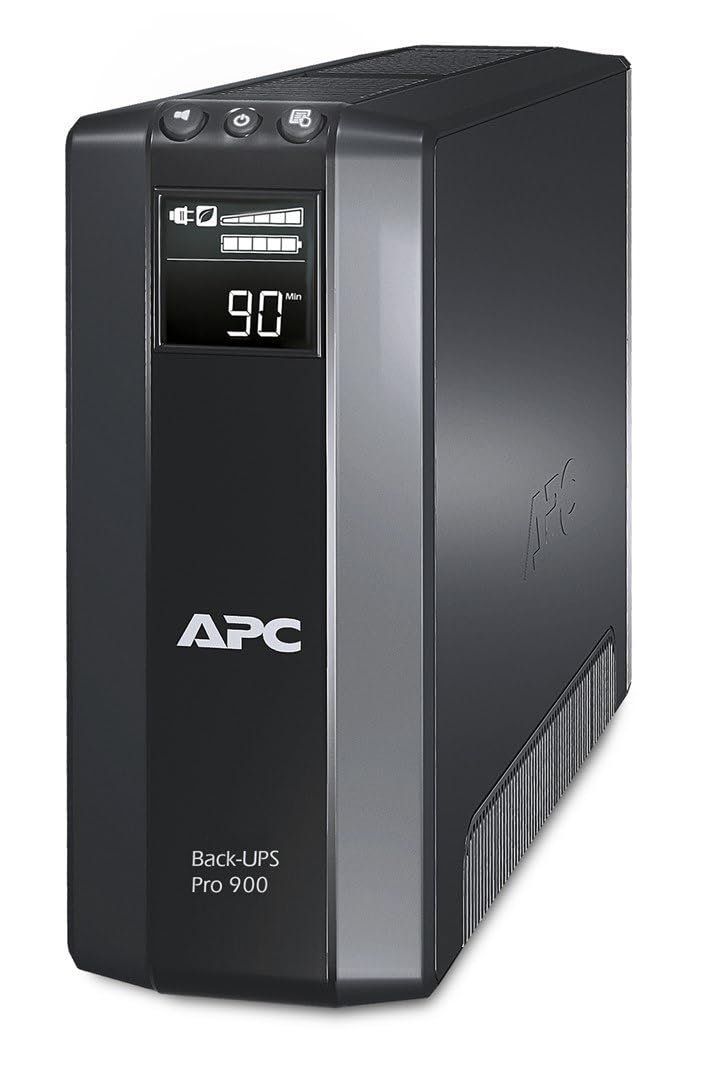 APC Back-UPS PRO BR900G-GR USV 900 VA mit 5 Schuko-Ausgängen und LCD-Display