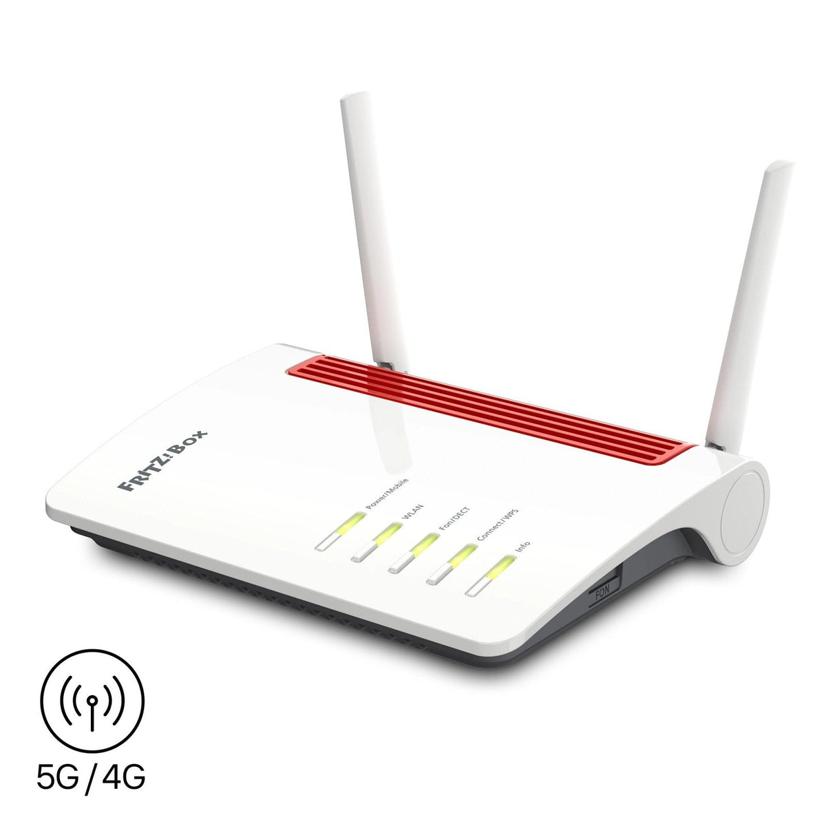 FRITZ!Box 6850 5G Router – 5G/LTE bis 1.300 MBit/s, WLAN AC+N, 4x Gigabit-LAN, DECT, USB 3.0