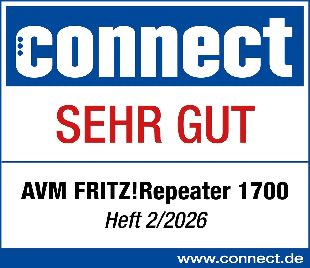 FRITZ!Repeater 1700 – Wi-Fi 7 Mesh-Verstärker bis 3.600 MBit/s, kompakt mit Gigabit-LAN & WPA3