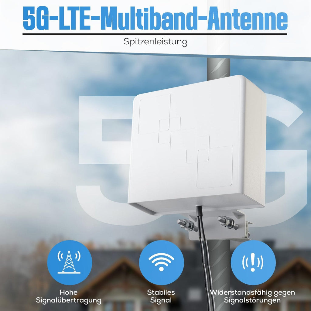 5G LTE MIMO Antenne 2x9dBi Außenantenne 690-3800MHz SMA Wetterfest Outdoor für 4G 5G Router